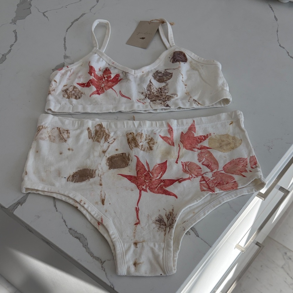 One of a kind plant dyed cotton Set
